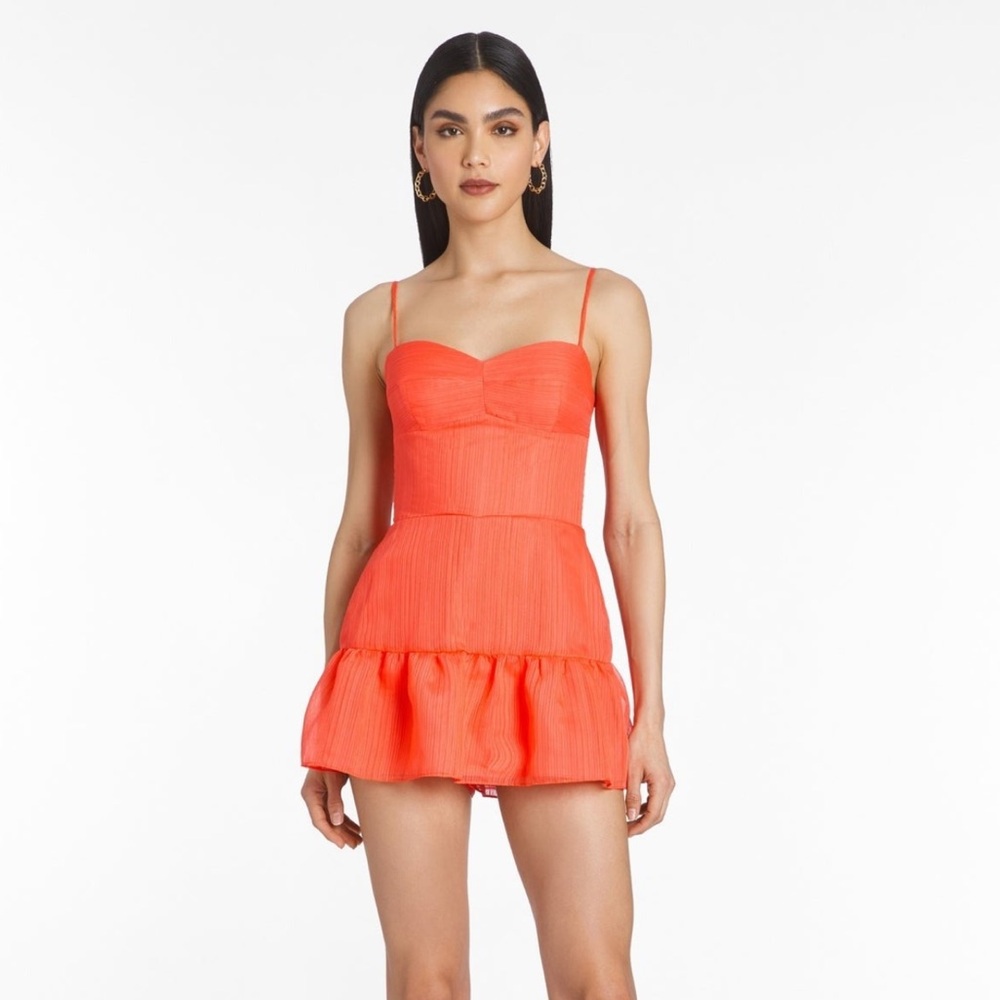 Amanda Uprichard Champagne Skort Romper in Reiss